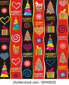 Christmas and New Year seamless pattern