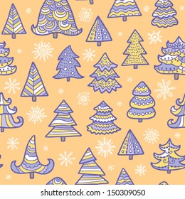 Christmas and new year seamless vector pattern