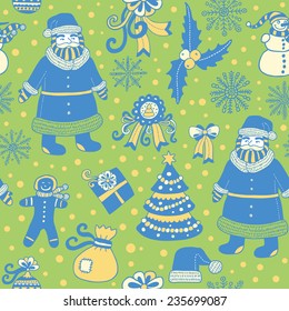 Christmas and new year seamless vector pattern
