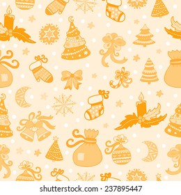 Christmas and new year seamless vector pattern