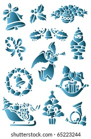 Christmas and New Year set. Vector file.