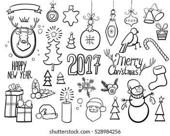 Christmas and New Year Signs Collection