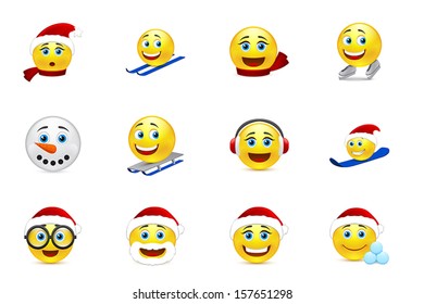 Christmas and New Year smile winter collection