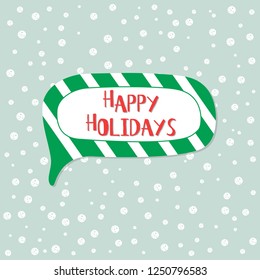 Christmas and New Year speech bubble. Vector illustration.