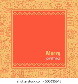 Christmas. New Year. A square frame is perfect for your design. With space for text or photos.