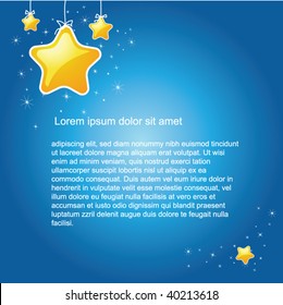 Christmas (New Year) stars card. vector