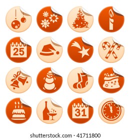 Christmas and New Year stickers