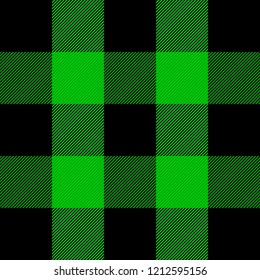 Christmas and new year tartan plaid. Scottish pattern in black and green cage. Scottish cage. Traditional Scottish checkered background. Seamless fabric texture. Vector illustration