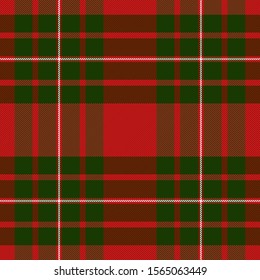 Christmas and new year tartan plaid. Scottish pattern in green, red and white cage. Scottish cage. Traditional Scottish checkered background. 