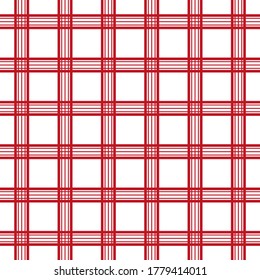 Christmas and new year tartan plaid. Scottish pattern in red and green cage. Scottish cage. Vector illustration