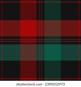 Christmas and new year tartan plaid. Scottish pattern in black and white cage. Scottish cage. Traditional Scottish checkered background. Seamless fabric texture. Vector illustration