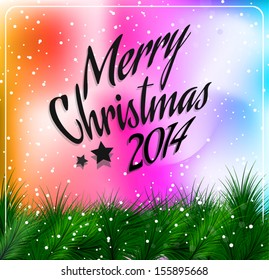 Christmas and new year Themed frame with a lot of falling snow balls.