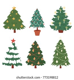 Christmas New Year tree vector 
