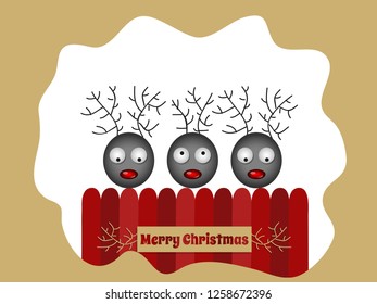 Christmas and New Year Typographical on shiny Xmas background with winter landscape with snowflakes, light, stars. Merry Christmas card. Vector Illustration - Vector
