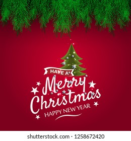 Merry Christmas Vector Text Calligraphic Lettering Stock Vector ...