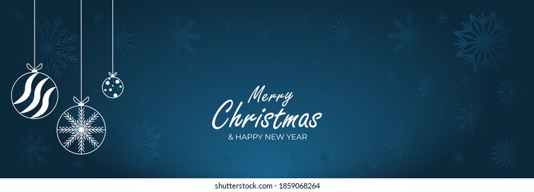 Christmas and New Year Typographical on shiny Xmas background with winter landscape with snowflakes, light, stars. Merry Christmas card. Vector Illustration