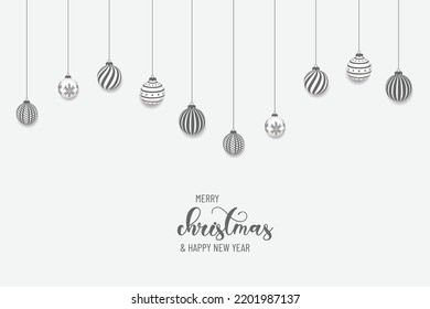 Christmas and New Year Typographical on white background with winter landscape Horizontal new year background, headers, posters, cards, website, Vector illustration