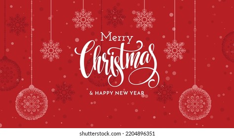 Christmas and new year Typographical on Xmas background.Christmas vector illustration.EPS 10.
