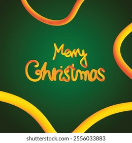 Christmas and New Year Typographical on Xmas background with landscape with snowflakes, light, stars. Merry Christmas card. Vector Illustration