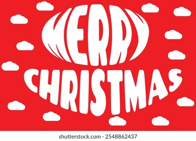 Christmas and New Year typography on a background. We wish you a Merry Christmas text. Merry Christmas Design. Merry Christmas  lettering with decoration, Xmas calligraphy on white background