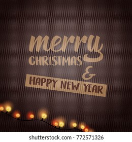 Christmas and New Year typography stylish background with christ