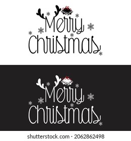 Christmas And New Year typography t-shirt design. It can be used on T-Shirts, Mugs, Poster Cards, and much more.