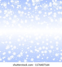 Christmas and New Year vector background with snowflakes and stars