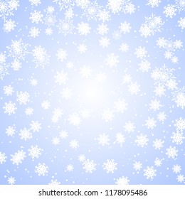 Christmas and New Year vector background with snowflakes and stars
