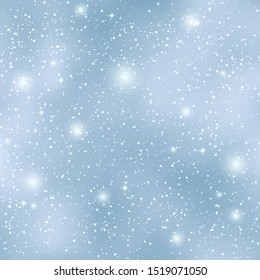 Christmas and New Year vector background with stars and snowflakes