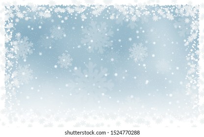 Christmas and New Year vector background with stars and snowflakes