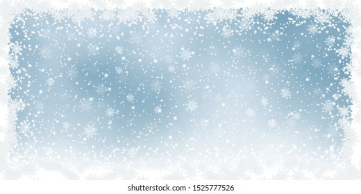 Christmas and New Year vector background with stars and snowflakes