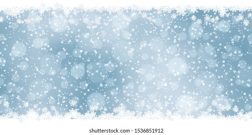Christmas and New Year vector background with stars and snowflakes