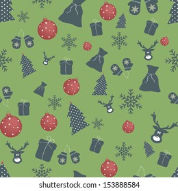 Christmas and New Year vector background, pattern