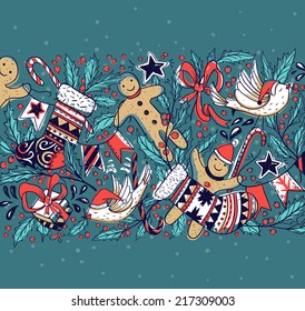 Christmas and New year vector background