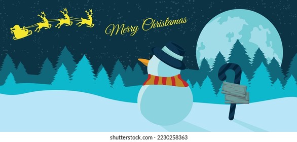 Christmas and New Year Vector background
Snowman and Santa
