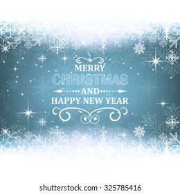 Christmas and New Year vector background with snow theme/shiny illustration for your greeting card.