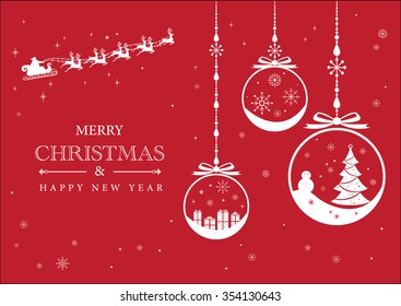 Christmas and New Year vector background template