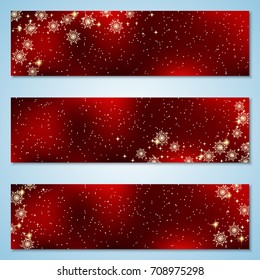 Christmas and New Year vector banners collection