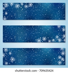Christmas and New Year vector banners collection