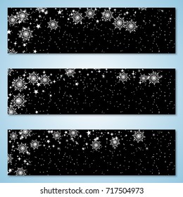 Christmas and New Year vector banners collection