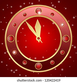 Christmas and New Year vector card.