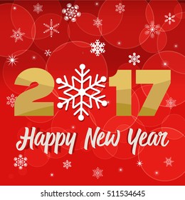 Christmas & New Year vector decoration design. Winter Holidays vector background, snowflakes & lights for greeting cards, banners, wallpaper, gift package decorations. Sample text. Editable