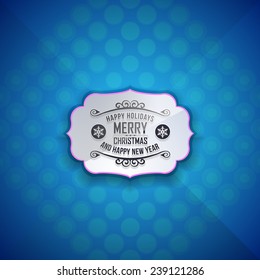 Christmas and New Year Vector Emblem Announcement and Celebration Message Poster, Flyer 