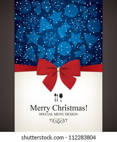 Christmas And New Year  Vector Greeting Card