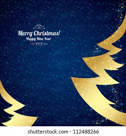 Christmas and New Year. Vector greeting card