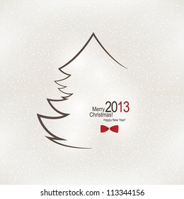 Christmas and New Year. Vector greeting card