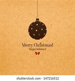 Navidad y Año Nuevo. Tarjeta de felicitación de vectores