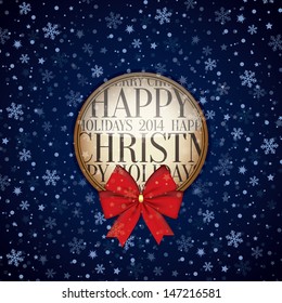Weihnachten und Neujahr. Vektorgrußkarte