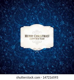 Christmas and New Year. Vector greeting card