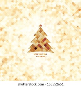 Christmas and New Year. Vector greeting card